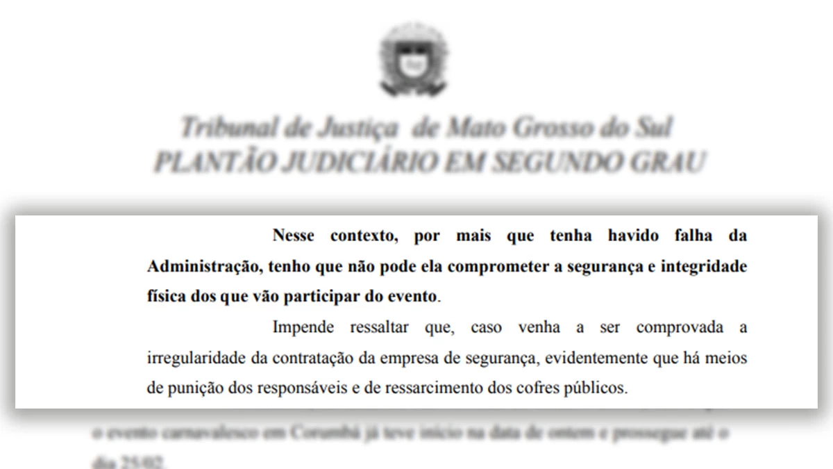 No momento, você está visualizando Justiça concede liminar para permanência de empresa de segurança no Carnaval