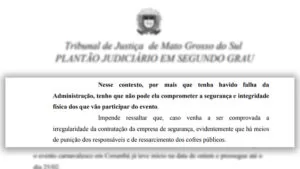 Leia mais sobre o artigo Justiça concede liminar para permanência de empresa de segurança no Carnaval