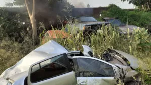 Leia mais sobre o artigo Veículo pega fogo no pátio da Polícia Civil de Corumbá