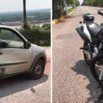 Motociclista fica ferido em colisão com carro na Avenida Rio Branco