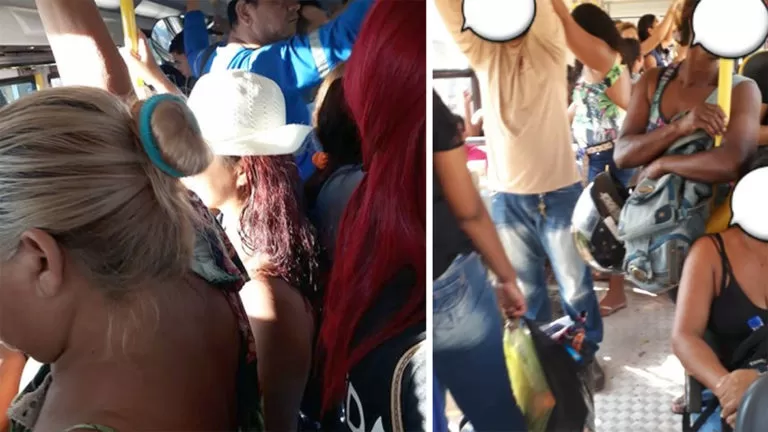 Em meio a pandemia, ônibus lotado contrasta com recomendações e pedidos de afastamento social