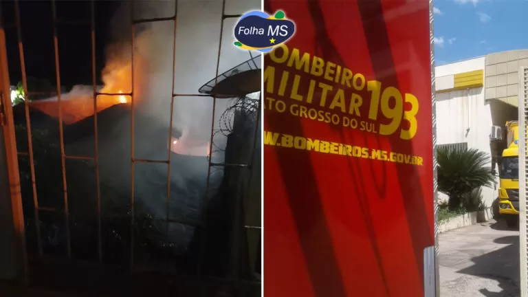 Incêndio em centro de distribuição e em casa abandonada mobilizam equipes dos bombeiros em Corumbá