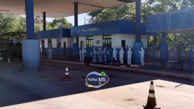 Militares iniciam desinfecção do posto Esdras na fronteira de Corumbá, vídeo