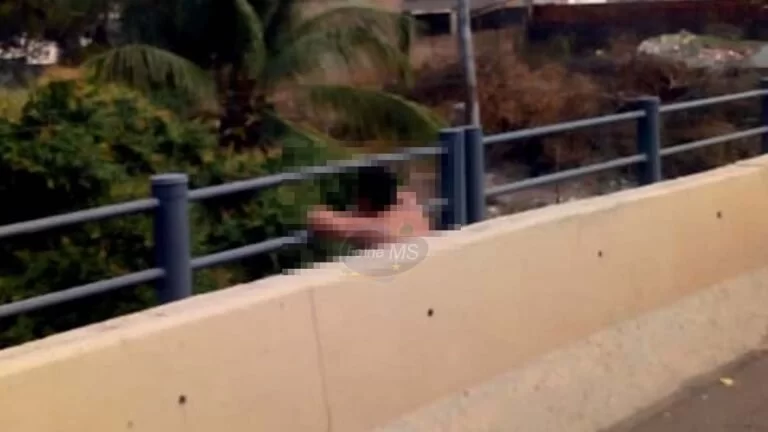 Força Tática resgata homem que tentava se jogar de ponte na região central de Corumbá