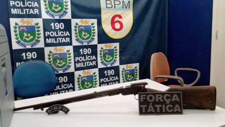 Homem é detido por ameaça e posse ilegal de arma de fogo