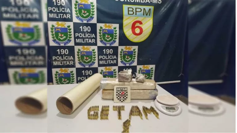 Getam prende traficante com drogas e munições no bairro Popular Nova