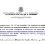 Justiça Eleitoral suspende pesquisa com registro irregular realizada em Ladário