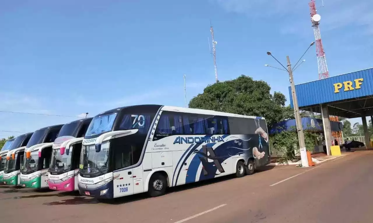 Leia mais sobre o artigo PRF intercepta comboio de seis ônibus com bolivianos na BR-262