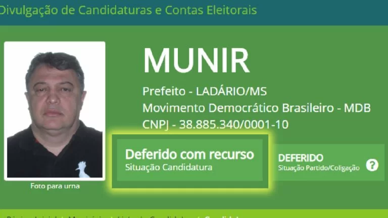 Recurso do MPE quer barrar candidatura a prefeito em Ladário