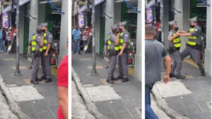 Leia mais sobre o artigo Policial Militar aponta arma para colega de farda durante discussão na região central de São Paulo | vídeo