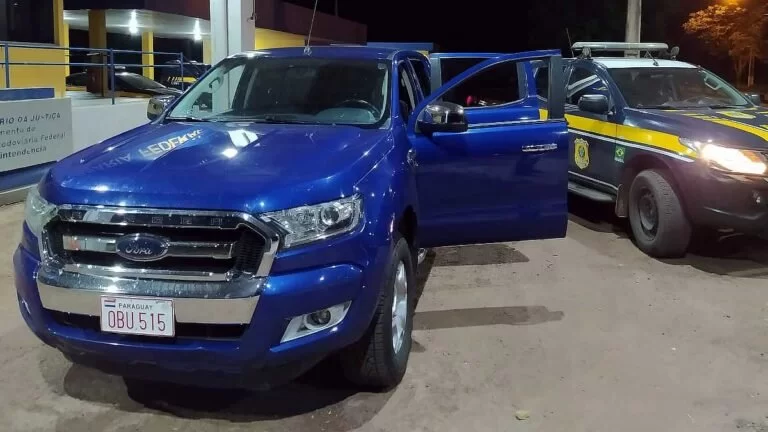 Caminhonete roubada na Argentina é recuperada pela PRF na BR-262