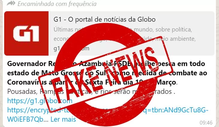 Leia mais sobre o artigo Mensagem sobre proibição da pesca em MS trata-se de “fake news”