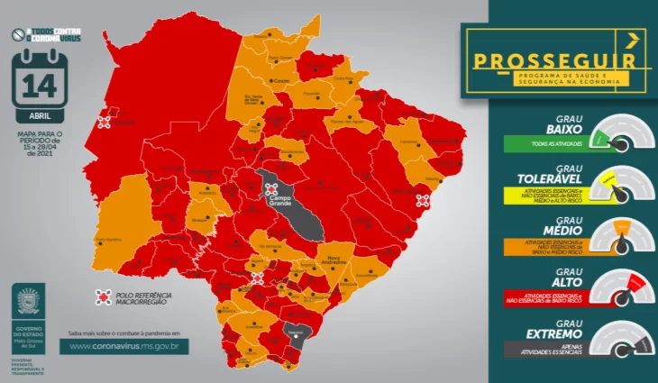 No momento, você está visualizando Mudanças nas bandeiras do Prosseguir podem alterar atividades nos municípios de MS