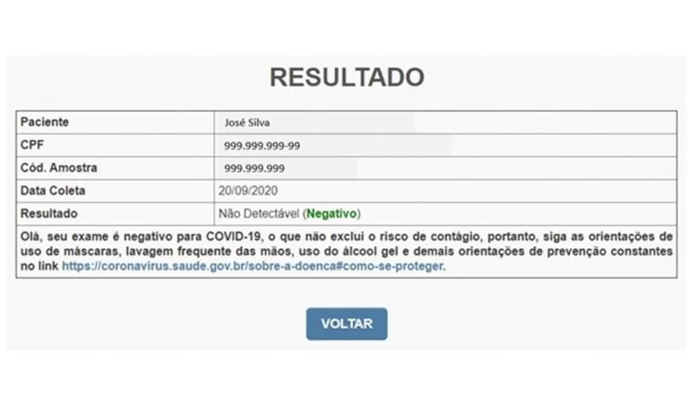 SES lança serviço de consulta a resultados de exames da Covid-19 no próprio site
