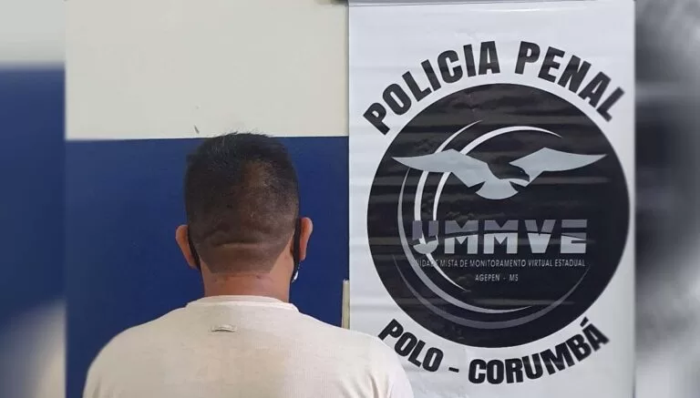 Homem é preso pela Polícia Penal após violar lacre de tornozeleira eletrônica