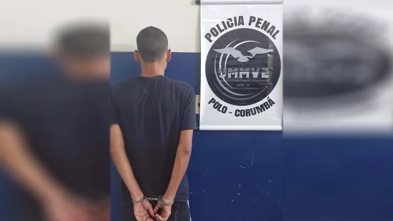 Condenado por roubo é recapturado pela Polícia Penal no centro de Corumbá
