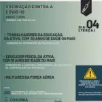 Professores, educadores físicos e militares serão vacinados nesta terça