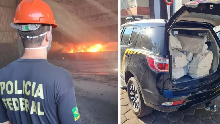 Polícia Federal faz incineração de quase 400 quilos de entorpecentes em Corumbá