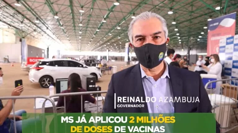 Reinaldo confirma previsão de novas doses para imunização de 100% da população em MS