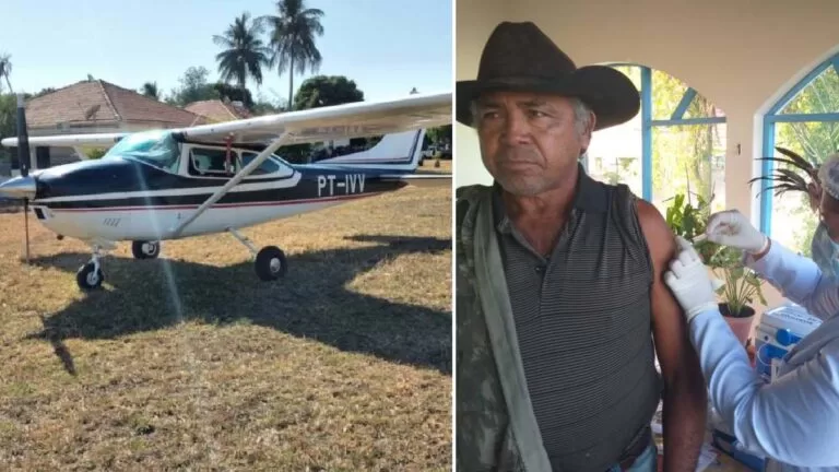 Apoio aéreo garante vacinação de pantaneiros em regiões distantes de Corumbá