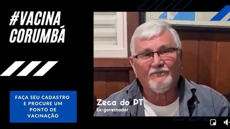 Ex-governador faz apelo para população se vacinar em Corumbá e Ladário