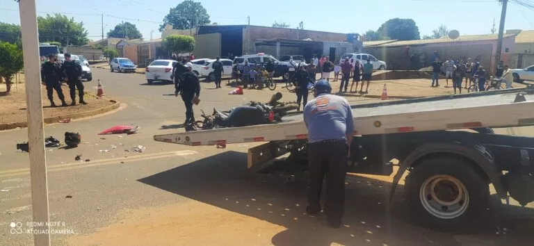 Vídeo: Caminhão passa por cima e mata motociclista em Campo Grande