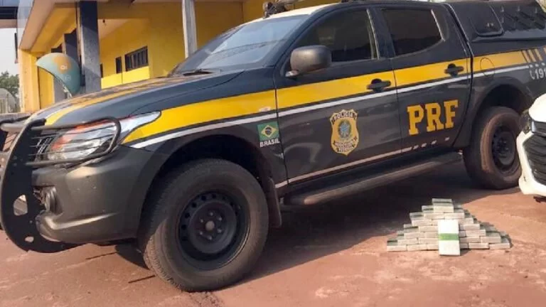 PRF apreende 25 quilos de cocaína com casal na BR-262 em Corumbá