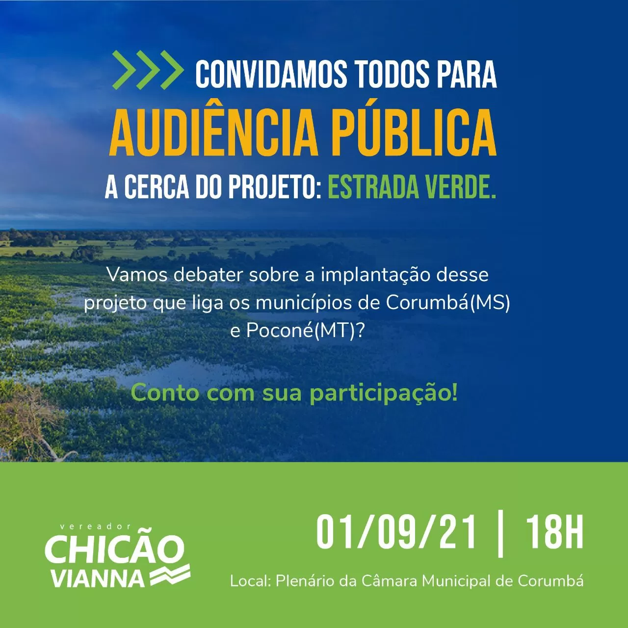 Você está visualizando atualmente Audiência Pública debate a estrada que vai permitir ligar Corumbá a Poconé pelo Pantanal