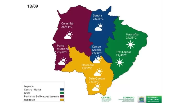 Sábado de sol, calor e tempo seco em todo Estado