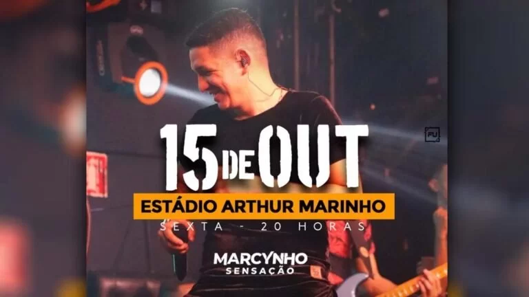 Corumbá retoma agenda de shows com apresentação de Marcynho Sensação no Arthur Marinho