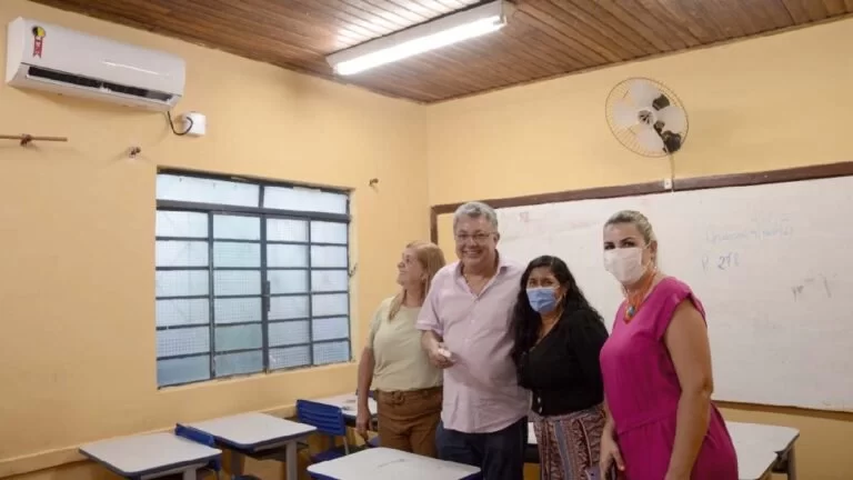 Com emenda parlamentar de Evander, Escola Rotary Club climatiza 100% das salas de aula
