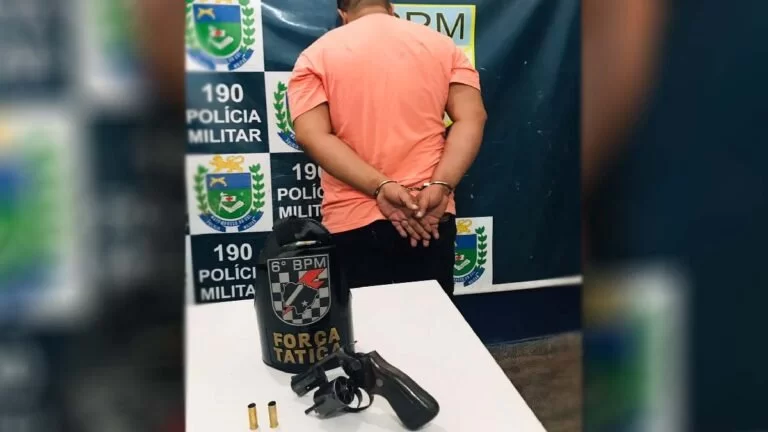 Homem é preso após efetuar disparos com arma de fogo no bairro Cervejaria