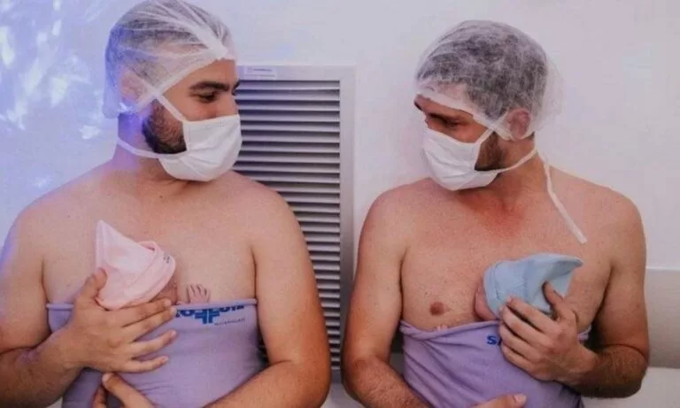 Nascem os primeiros gêmeos de casal gay no Brasil gerados com o material genético dos dois pais