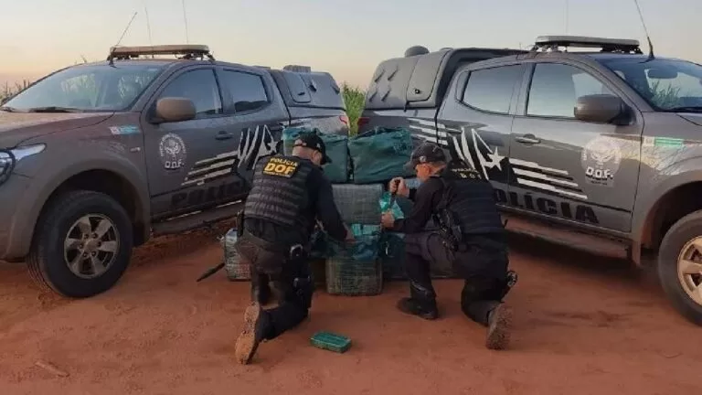 DOF apreende mais 500 kg de pasta base de cocaína em pista de aviões na fronteira