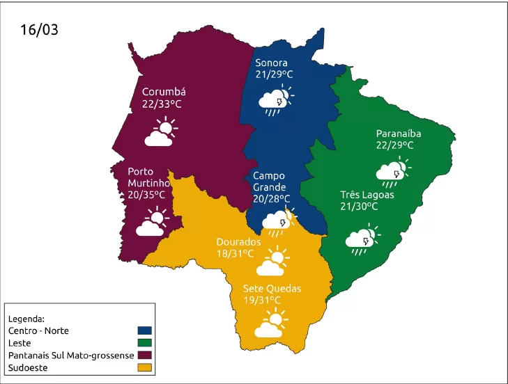 mapa tempo 16 marco