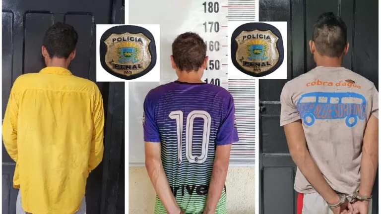 Condenados por roubo, furto e tráfico de drogas são presos pela Polícia Penal em Corumbá e Ladário