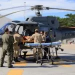 Homem é resgatado pela Marinha após sofrer queda de cavalo em fazenda no Pantanal