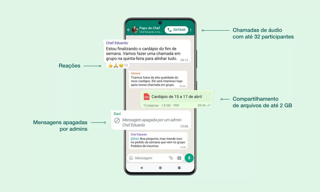 Você está visualizando atualmente WhatsApp lançará opção de grupo com milhares de usuários, mas só após eleição￼