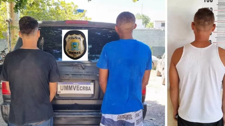 Condenados por roubo, tráfico e homicídio são presos pela Polícia Penal