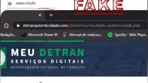 Leia mais sobre o artigo Golpistas criam site fake do Detran-MS para enganar usuários e cobrar taxas
