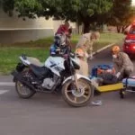 Motociclista fica ferido em colisão com carro no NSª de Fátima