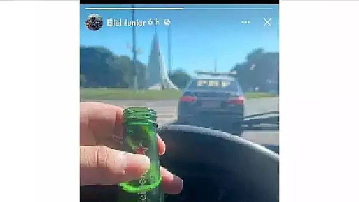 Leia mais sobre o artigo Homem posta foto com cerveja no volante leva bronca de PRF