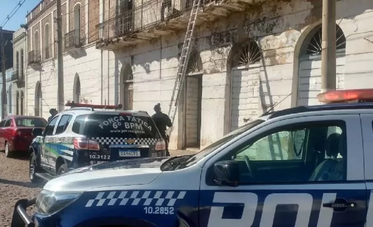 Ladrão é preso após escalar sobrado para furtar antena parabólica na região central