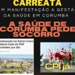 População organiza carreata e pede abertura de CPI na Santa Casa de Corumbá