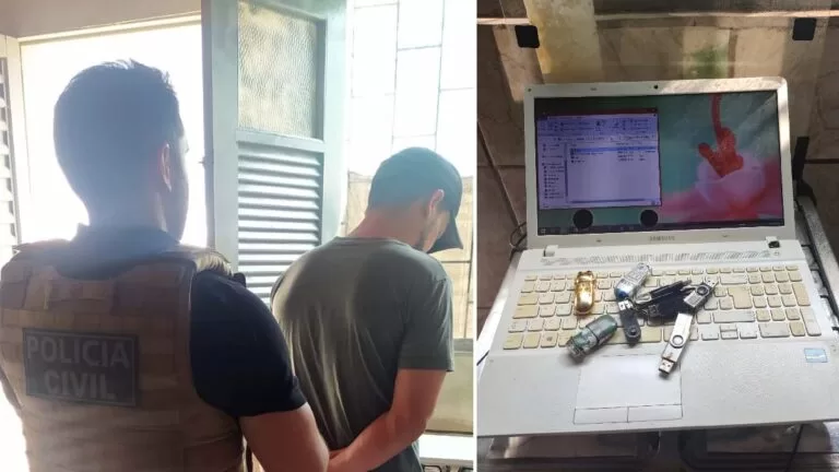 Homem é preso com mais de 4 mil arquivos de pornografia infantil em Corumbá