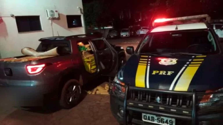 Motorista foge da PRF e abandona veículo com mais de uma tonelada de maconha em MS