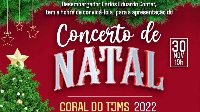 Poder Judiciário Estadual promove 2ª edição do Concerto de Natal na Comarca de Corumbá