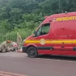 Bombeiros socorrem vítima de capotamento próximo a entrada de Corumbá