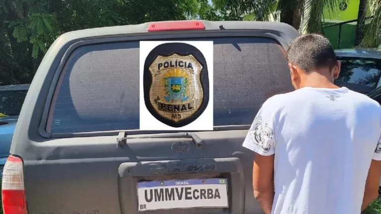 Condenado a 18 anos por roubo é preso pela polícia penal no centro de Corumbá