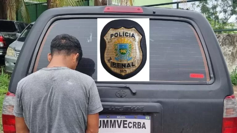 Condenado por tráfico de drogas é preso pela Policia Penal após romper tornozeleira
